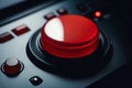 Red button control equipment. Generate ai Royalty Free Stock Photo