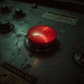 Red Button on Control Panel Royalty Free Stock Photo