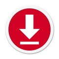 Red Button: Download Royalty Free Stock Photo