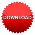 Red button download Royalty Free Stock Photo