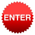 Red button enter Royalty Free Stock Photo