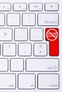 Red button on keyboard with stop terrorism word on it