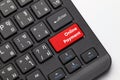 Red button labeled online payment on modern laptop keyboard Royalty Free Stock Photo