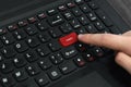 Red button `Learn` on keyboard Royalty Free Stock Photo