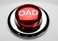 Red button with oad label Royalty Free Stock Photo