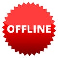 Red button offline Royalty Free Stock Photo