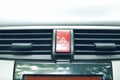 Red button for open emergency light and air conditioner hole in car Royalty Free Stock Photo