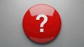 Red button with question mark Royalty Free Stock Photo