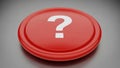 Red button with question mark Royalty Free Stock Photo