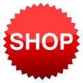 Red button shop Royalty Free Stock Photo