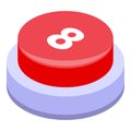 Red button showing number eight for keyboard Royalty Free Stock Photo