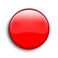 Red button sign - vector Royalty Free Stock Photo