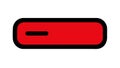 Red Button or Switch Icon, Control Interaction, vector design Generative AI Royalty Free Stock Photo