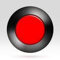 Red Button Metal Texture Round Frame Vector Design Royalty Free Stock Photo