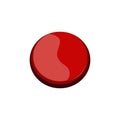 Red Button Icon for App and Website Royalty Free Stock Photo