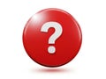 Red button with white question mark Royalty Free Stock Photo