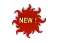 Red button with word new! Royalty Free Stock Photo