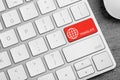Red button with word TRANSLATE on computer keyboard, closeup view Royalty Free Stock Photo