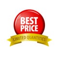 Red button with words `Best Price - Limited Quantities`