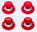 Red buttons for stop & start