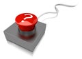 Red buzzer with a question mark Royalty Free Stock Photo