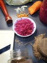 Red Cabagge Sauerkraut Royalty Free Stock Photo