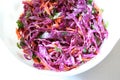 Red cabbage cole slaw