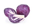 Red cabbage isolated on white Royalty Free Stock Photo