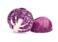 Red cabbage isolated on white background Royalty Free Stock Photo