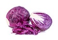 Red cabbage  isolated on white background Royalty Free Stock Photo