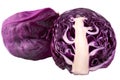 Red cabbage over white background Royalty Free Stock Photo