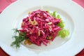 Red cabbage salad Royalty Free Stock Photo