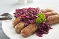 Red Cabbage and Sausage Royalty Free Stock Photo