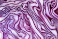 Red cabbage sliced vegetable background texture