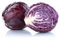 Red cabbage sliced vegetable isolated