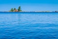 Red cabin in the sea Royalty Free Stock Photo