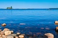 Red cabin in the sea Royalty Free Stock Photo