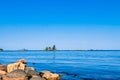 Red cabin in the sea Royalty Free Stock Photo