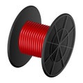 Red cable coil mockup, realistic style Royalty Free Stock Photo