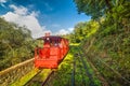 Red cable railway in Montecatini