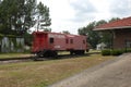 Red caboose Royalty Free Stock Photo