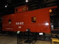 Vintage red H&BT 16 caboose in Pennsylvania Railroad Museum Royalty Free Stock Photo