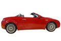 Red cabriolet car