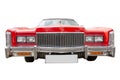 Red cadillac car, isolated Royalty Free Stock Photo