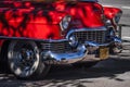 Red Cadillac, closeup view...