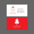 Red Cake Business Card Design