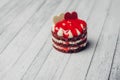 red cake sweets dessert delight snack Holiday Royalty Free Stock Photo