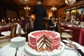 Red cake on a table Royalty Free Stock Photo