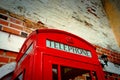 Red call-box by CU Royalty Free Stock Photo