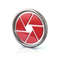 Red camera objective icon